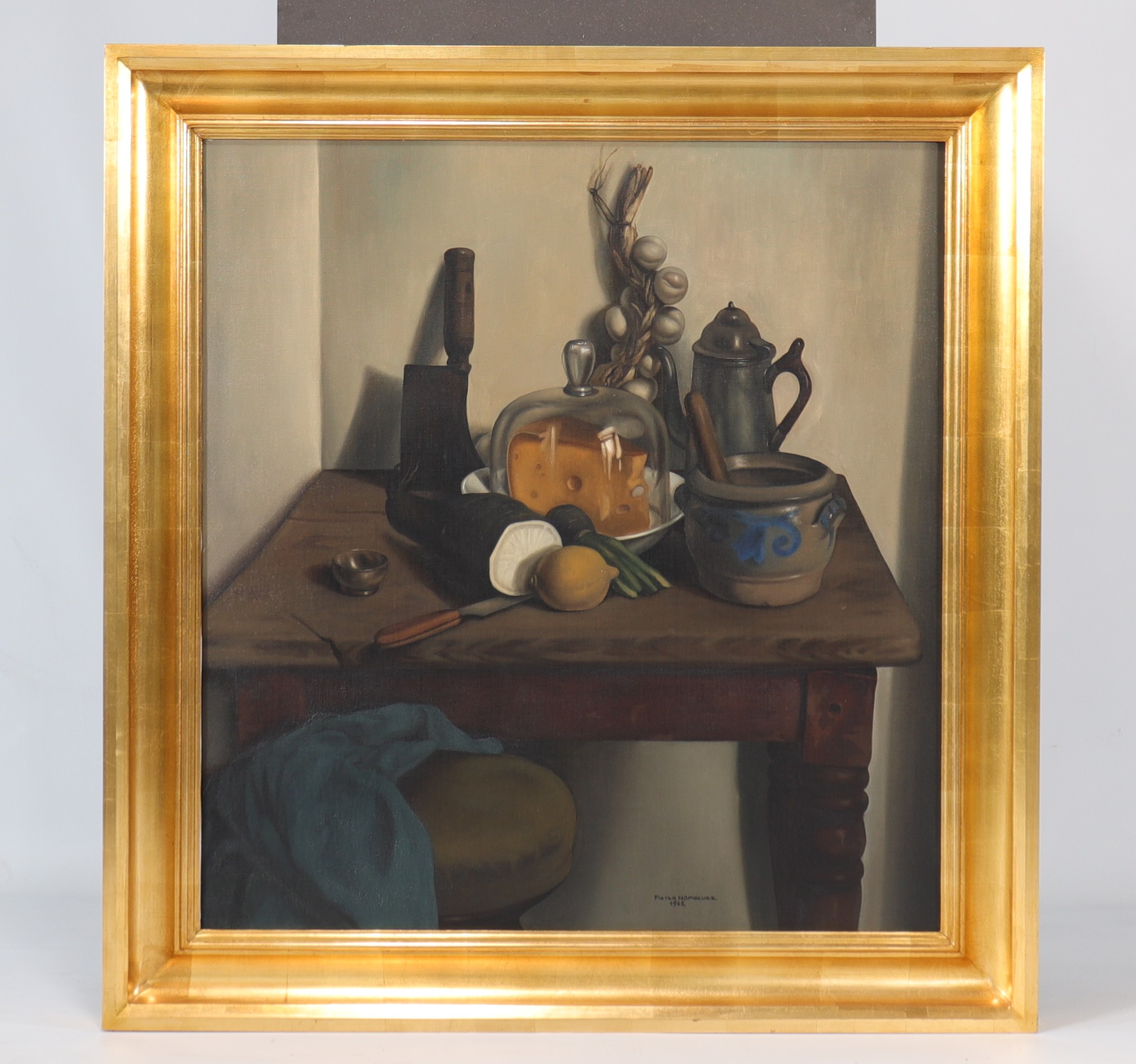 Pieter NOMBLUEZ (1923) Oil on canvas "still life" - Image 2 of 2