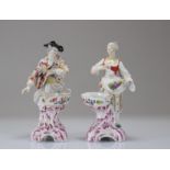 KPM porcelain characters salt shakers