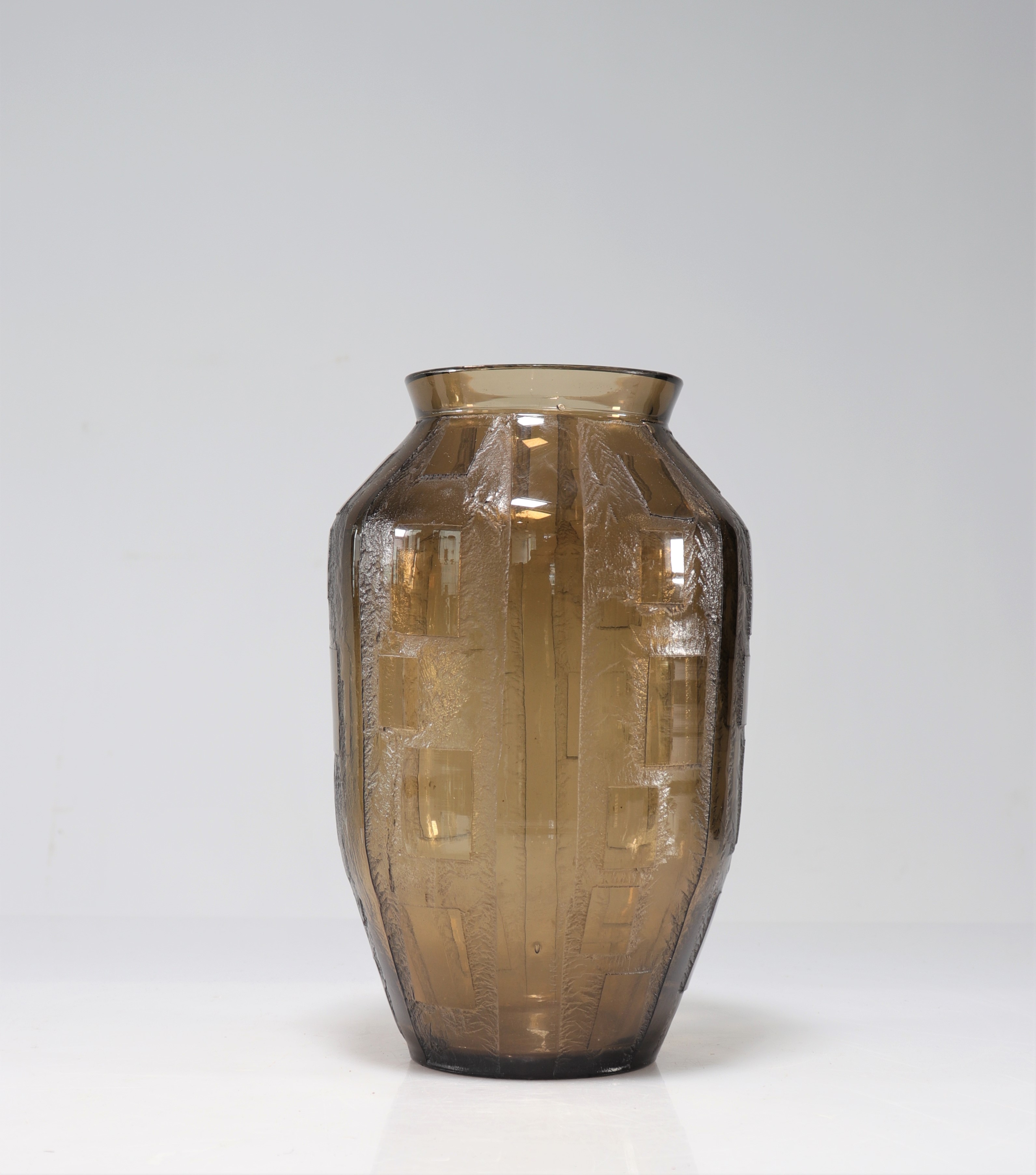 Daum Nancy Art Deco vase engraved and acid-etched with geometric shapes - Image 3 of 5