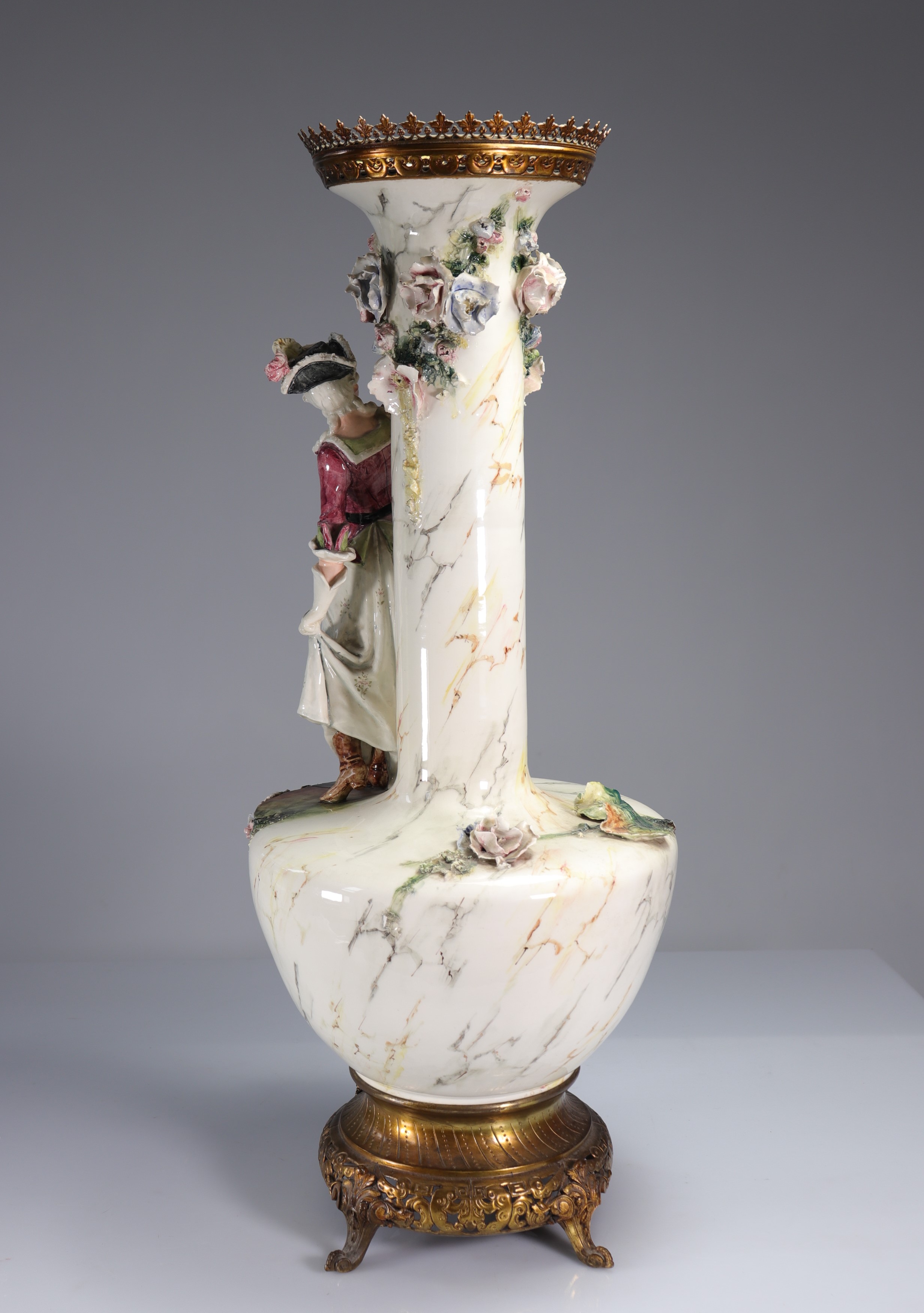 Imposing porcelain vase circa 1900 - Image 3 of 4