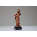 China Wooden sculpture "young woman"