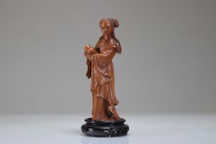 China Wooden sculpture "young woman"