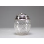 Candy jar, silver, Baccarat crystal, 1900, Art Nouveau, Paris