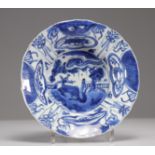 17th century blue white porcelain dish