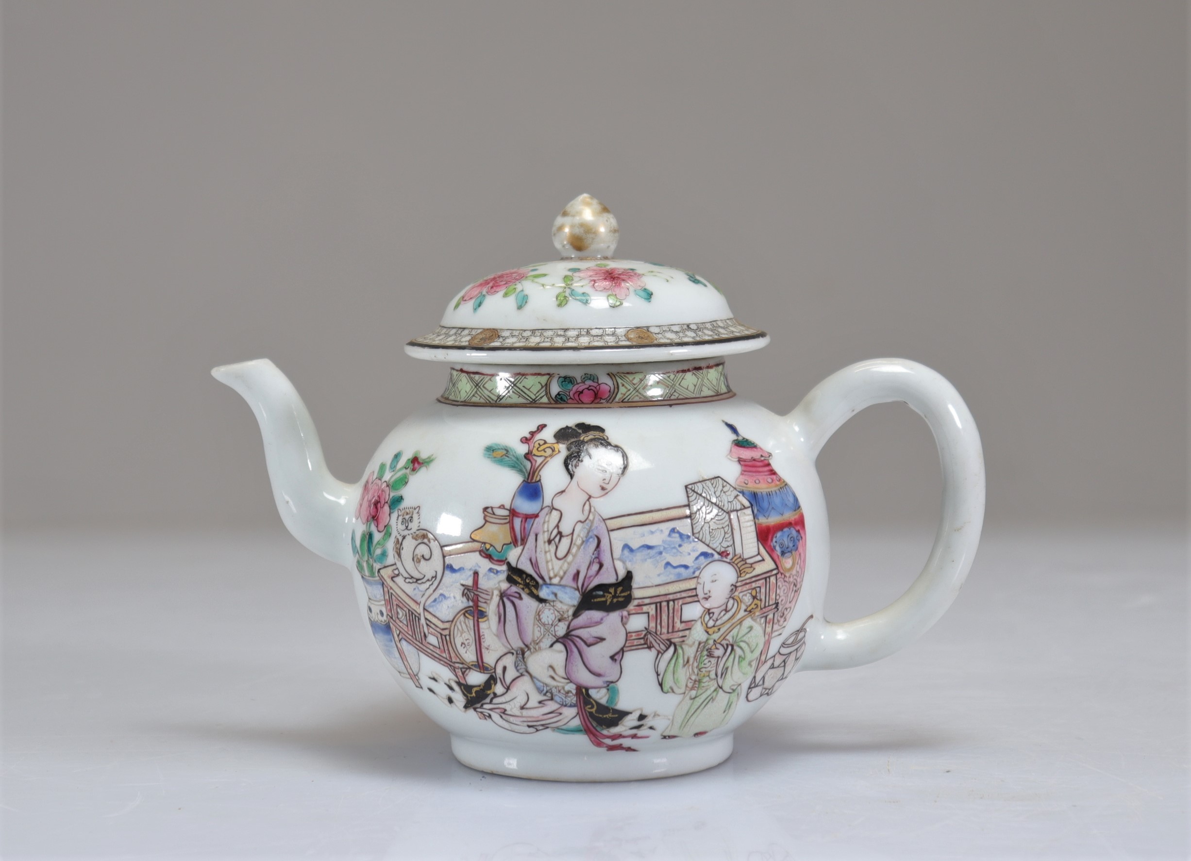 18th century famille rose porcelain teapots - Image 5 of 5