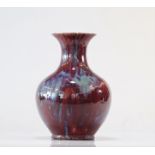 18th century flamed oxblood vase