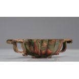 Sumptuous Qianlong carved and lacquered jade cup