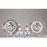 Lot (4) Kangxi period famille verte porcelain