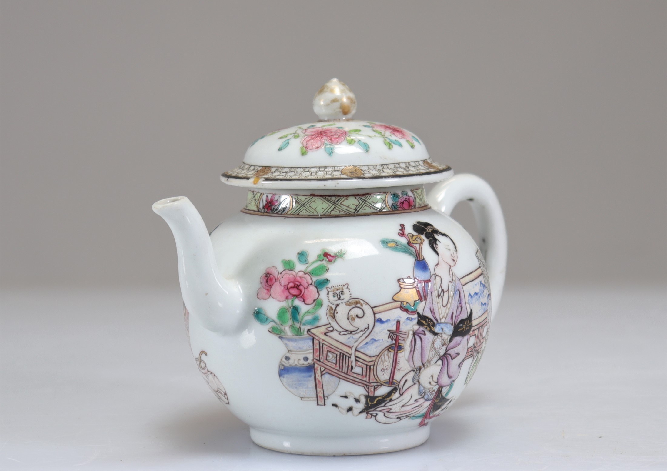 18th century famille rose porcelain teapots - Image 3 of 5