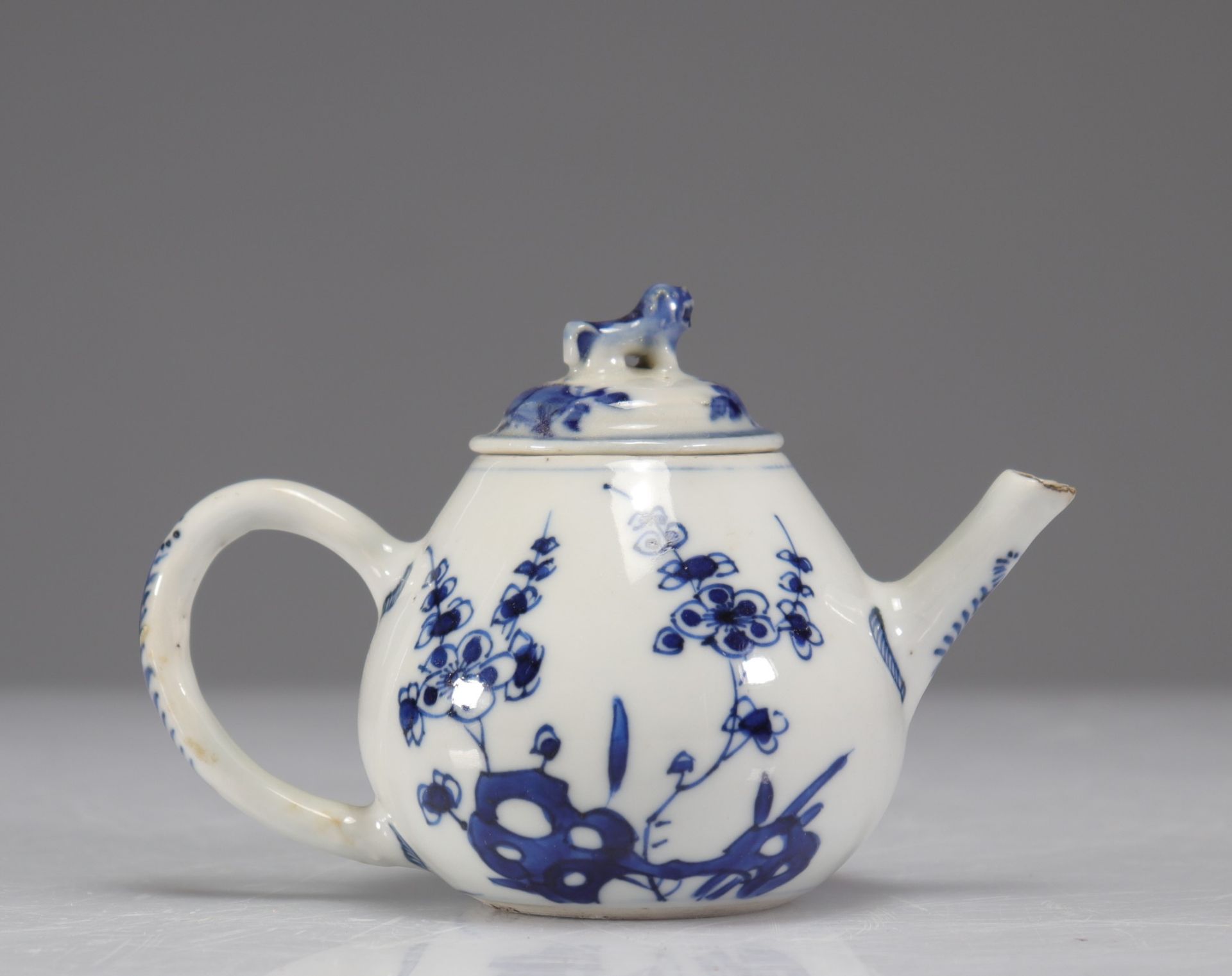 18th century blue white teapot - Bild 2 aus 4