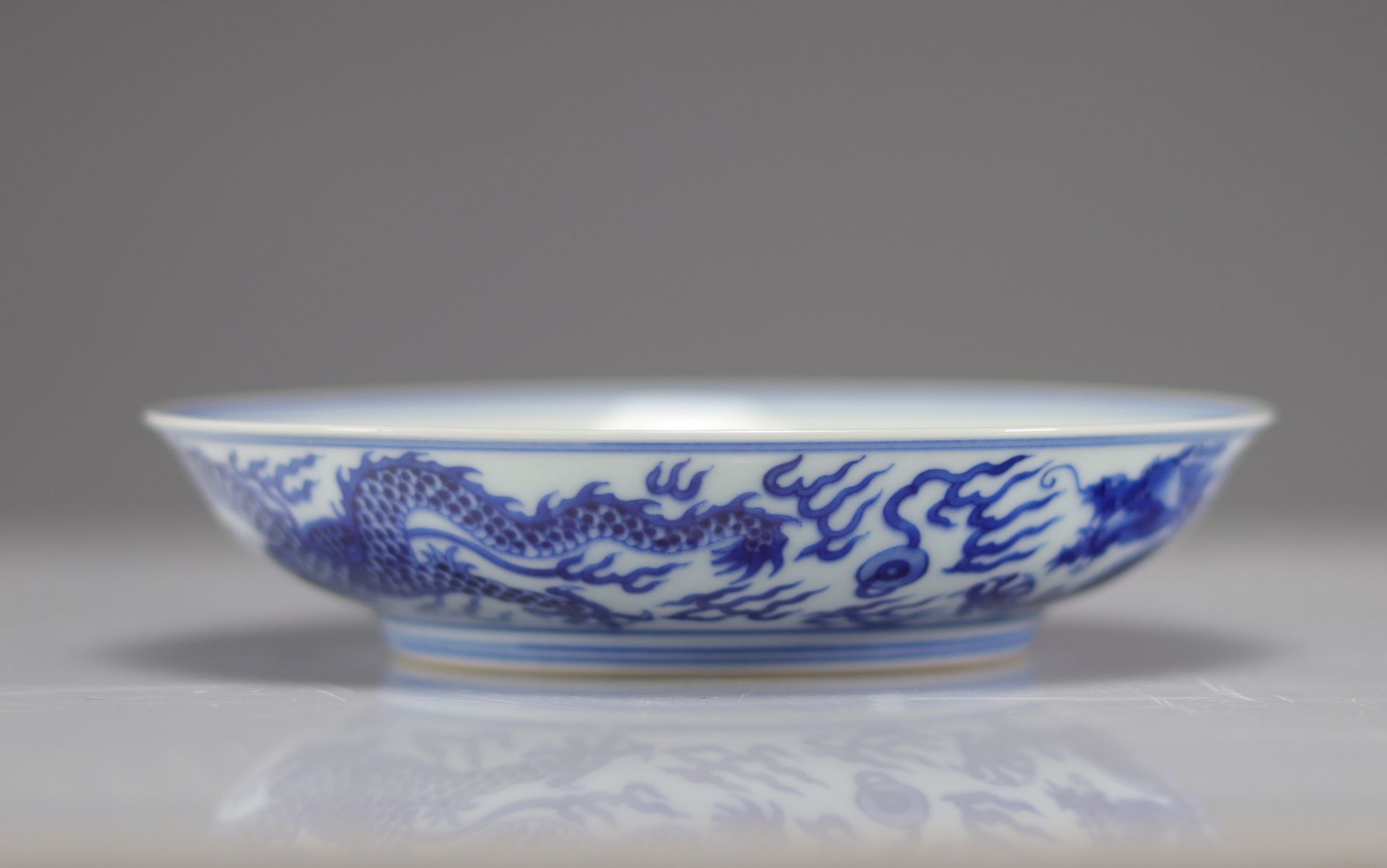 Blue white porcelain plate Dragon brand Guangxu - Bild 5 aus 7