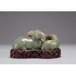 Jade group "group of goats" Qing period