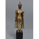 Large Crowned Buddha In Gilt Bronze Thailand Early 20th Century