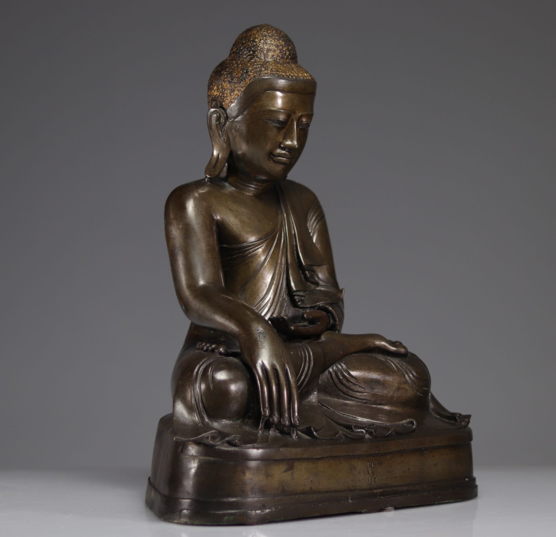 Bronze Buddha 19th century Burma - Bild 3 aus 5