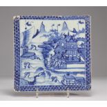 Eighteenth Qianlong Blue White Porcelain Plate