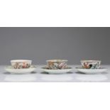 18th century famille rose porcelain bowls and plates (3)