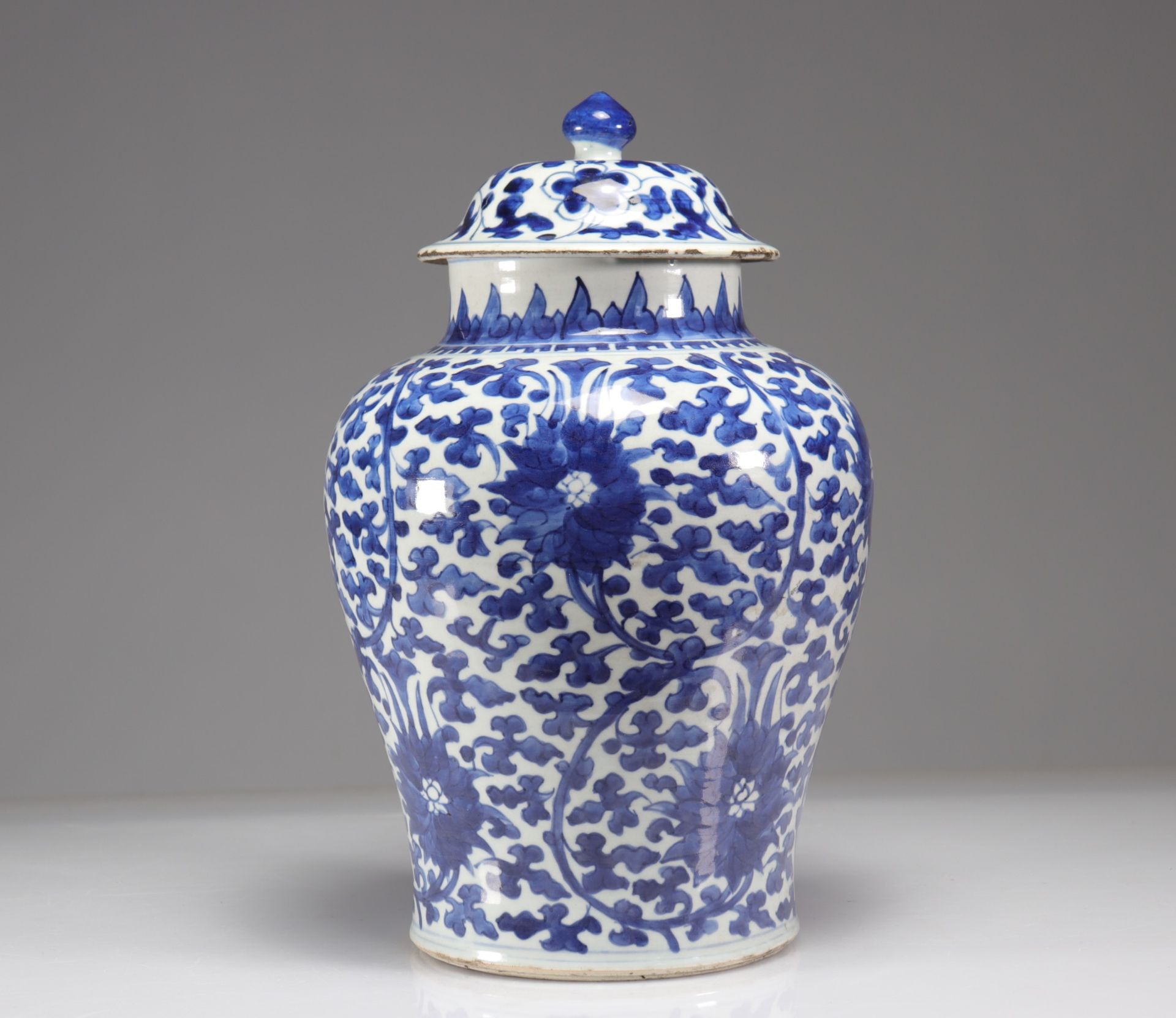 Kangxi blue white covered pot - Bild 3 aus 6