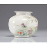 Famille rose porcelain vase with fisherman decor