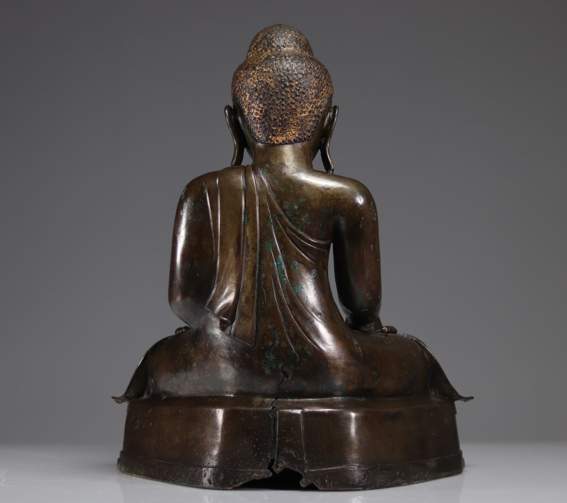 Bronze Buddha 19th century Burma - Bild 4 aus 5