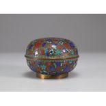 Box covered in cloisonne bonze