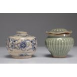 18th century celadon porcelain pots (2)