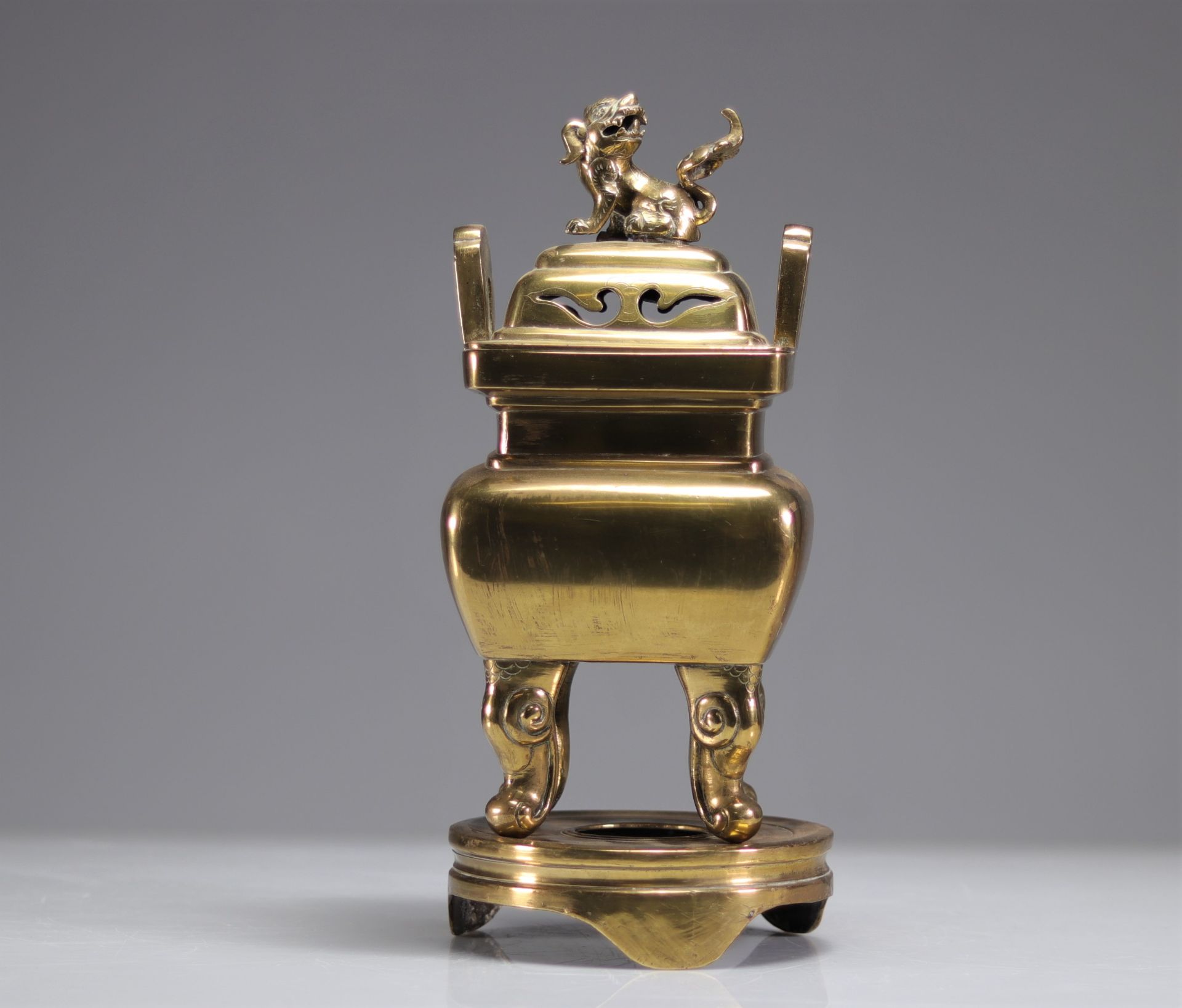 Chinese bronze perfume burner Qing period - Image 2 of 4