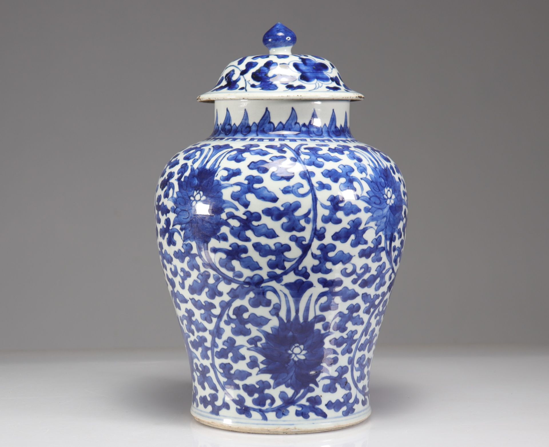 Kangxi blue white covered pot - Bild 2 aus 6