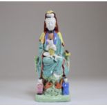 Qing period famille rose porcelain guanyin