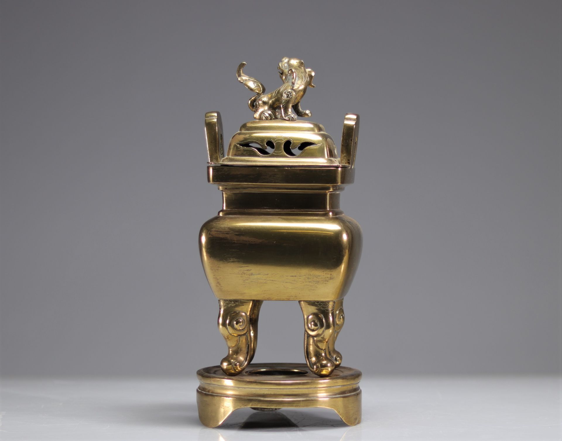 Chinese bronze perfume burner Qing period - Image 4 of 4