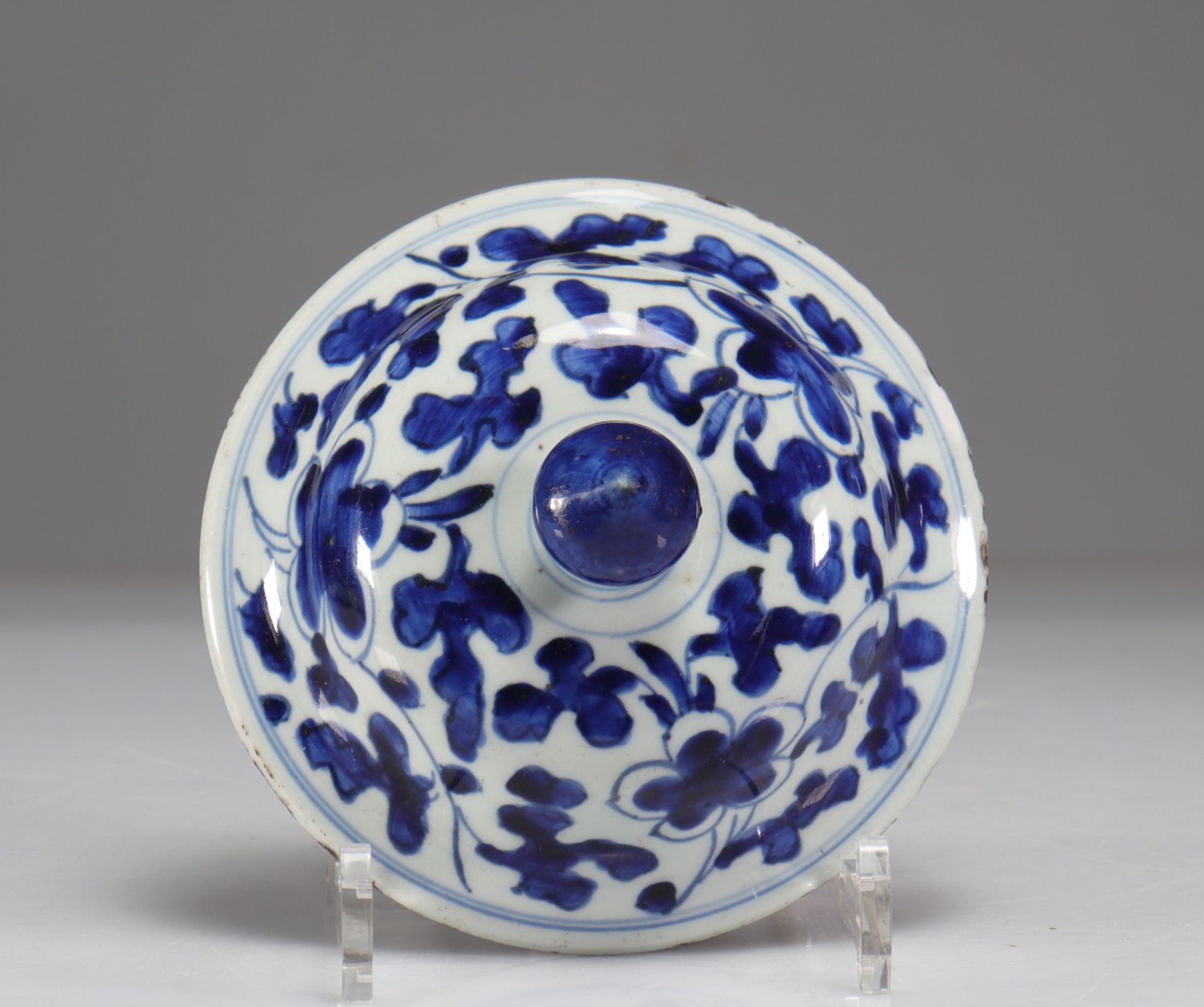 Kangxi blue white covered pot - Bild 6 aus 6