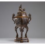 Japanese bronze incense burner from the Meiji period