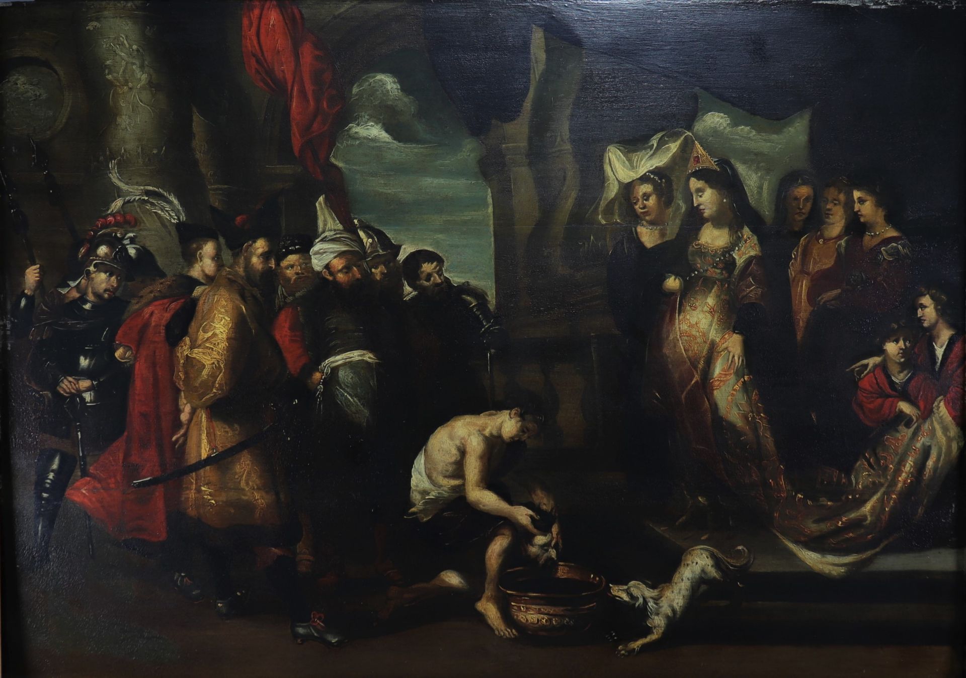 Flemish school of the 18th century â€“ According to Rubens, Tomyris plunges the head of Cyrus into t