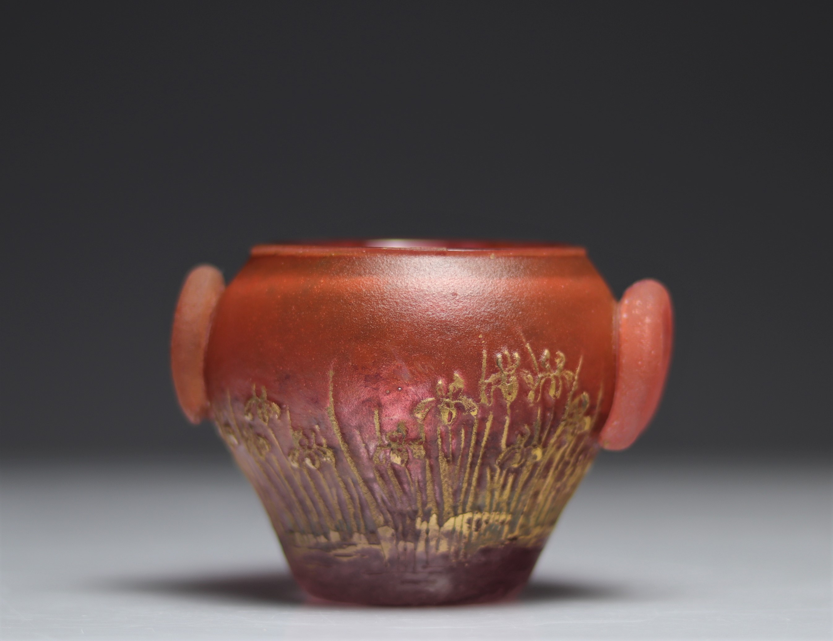 Daum Nancy vase with Irises and applications - Image 4 of 4