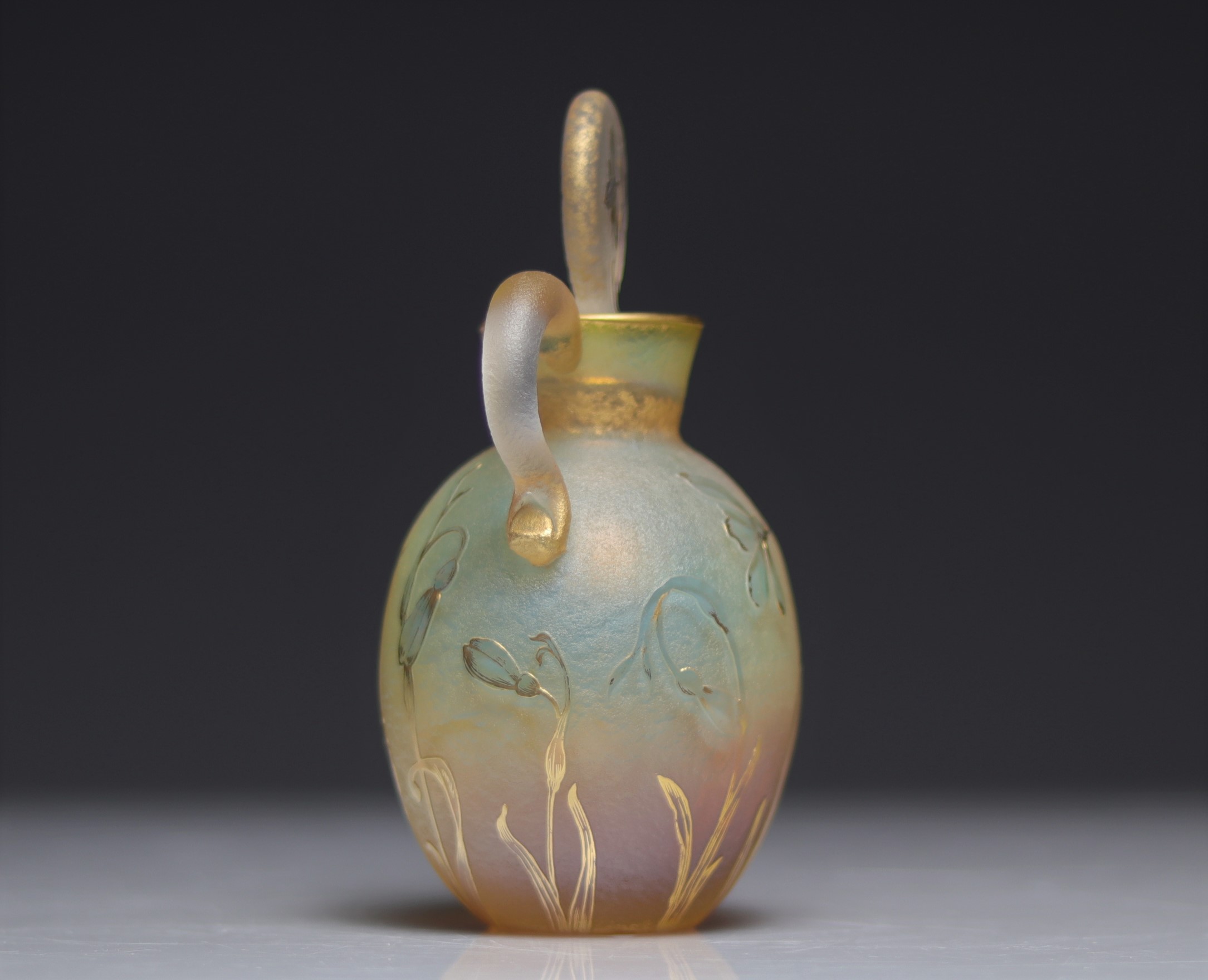 Carafe Daum Nancy decorated with flowers - Image 3 of 5
