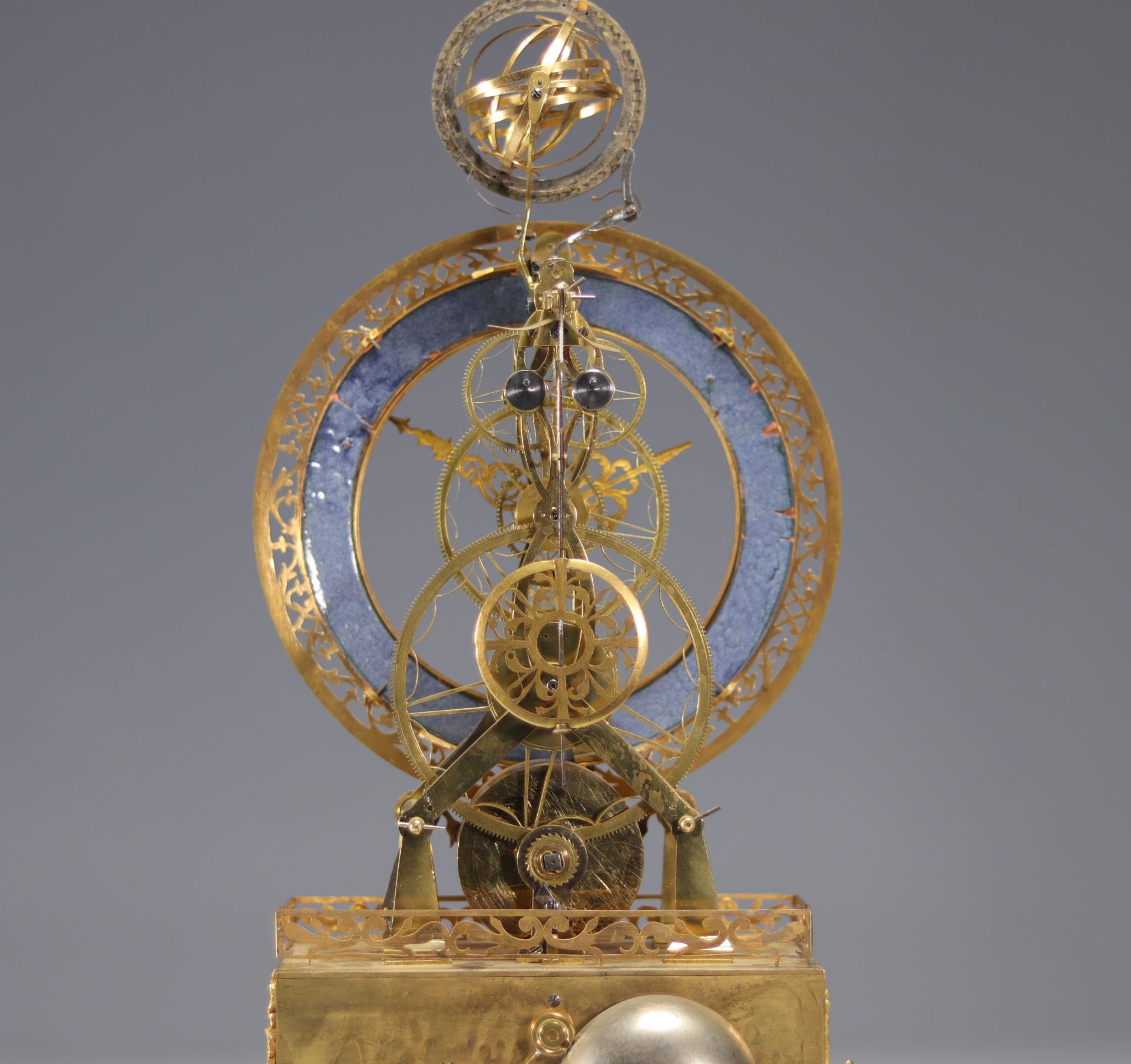 Rare skeleton clock with movement of the stars signed Aerts in Tongres - Image 5 of 8