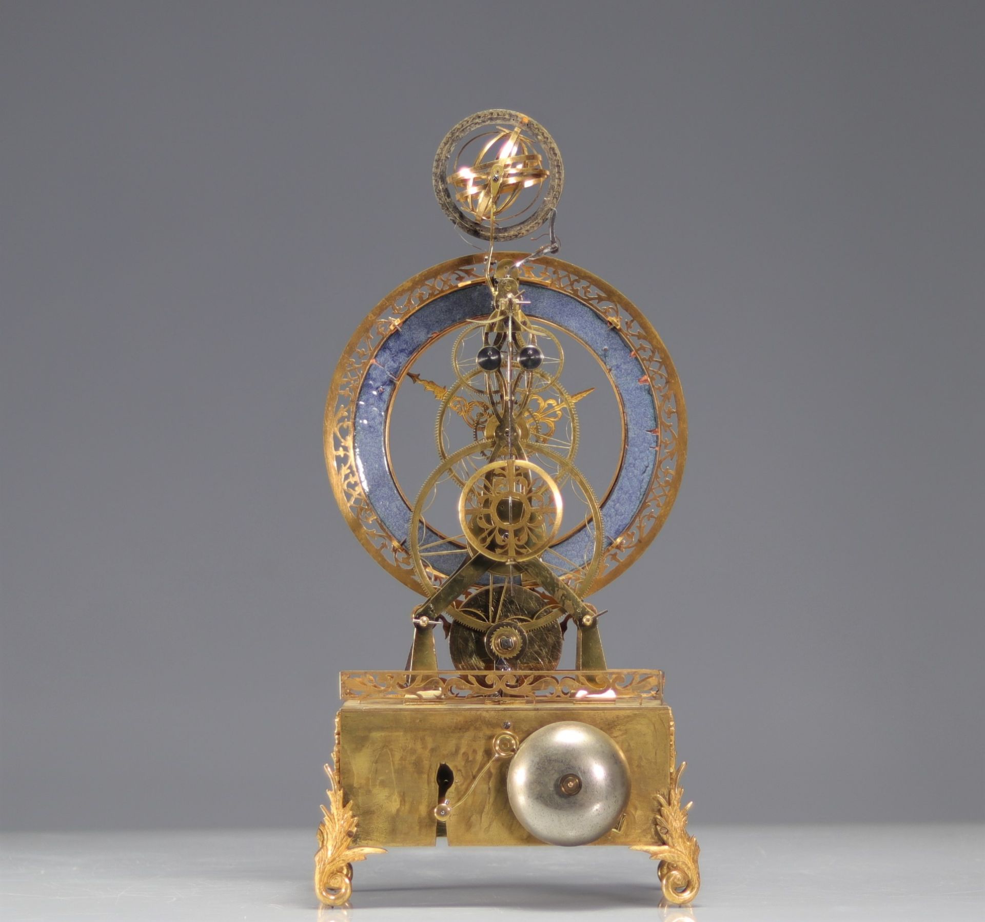 Rare skeleton clock with movement of the stars signed Aerts in Tongres - Image 3 of 8