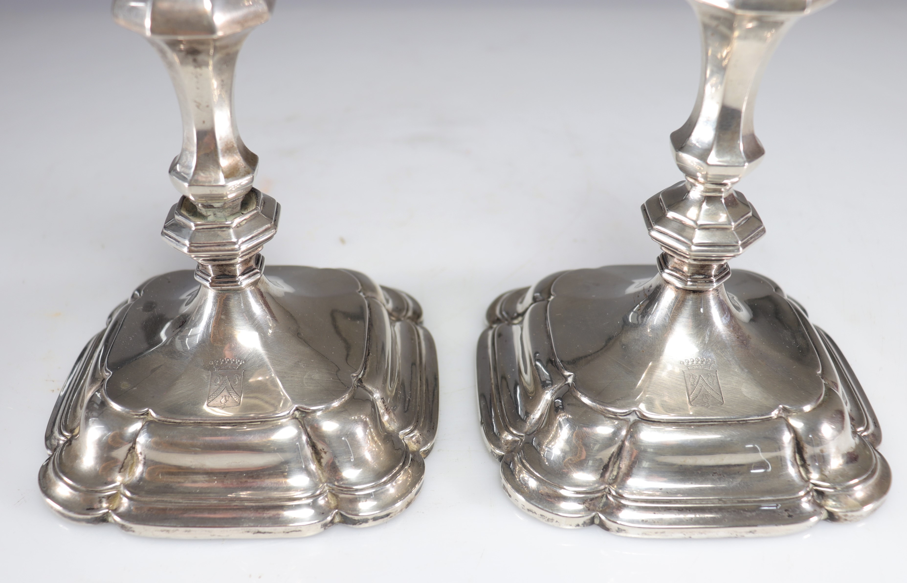 Pair of 18th Austro-Hungarian candlesticks in silver Hallmarks: V13 - Image 3 of 3