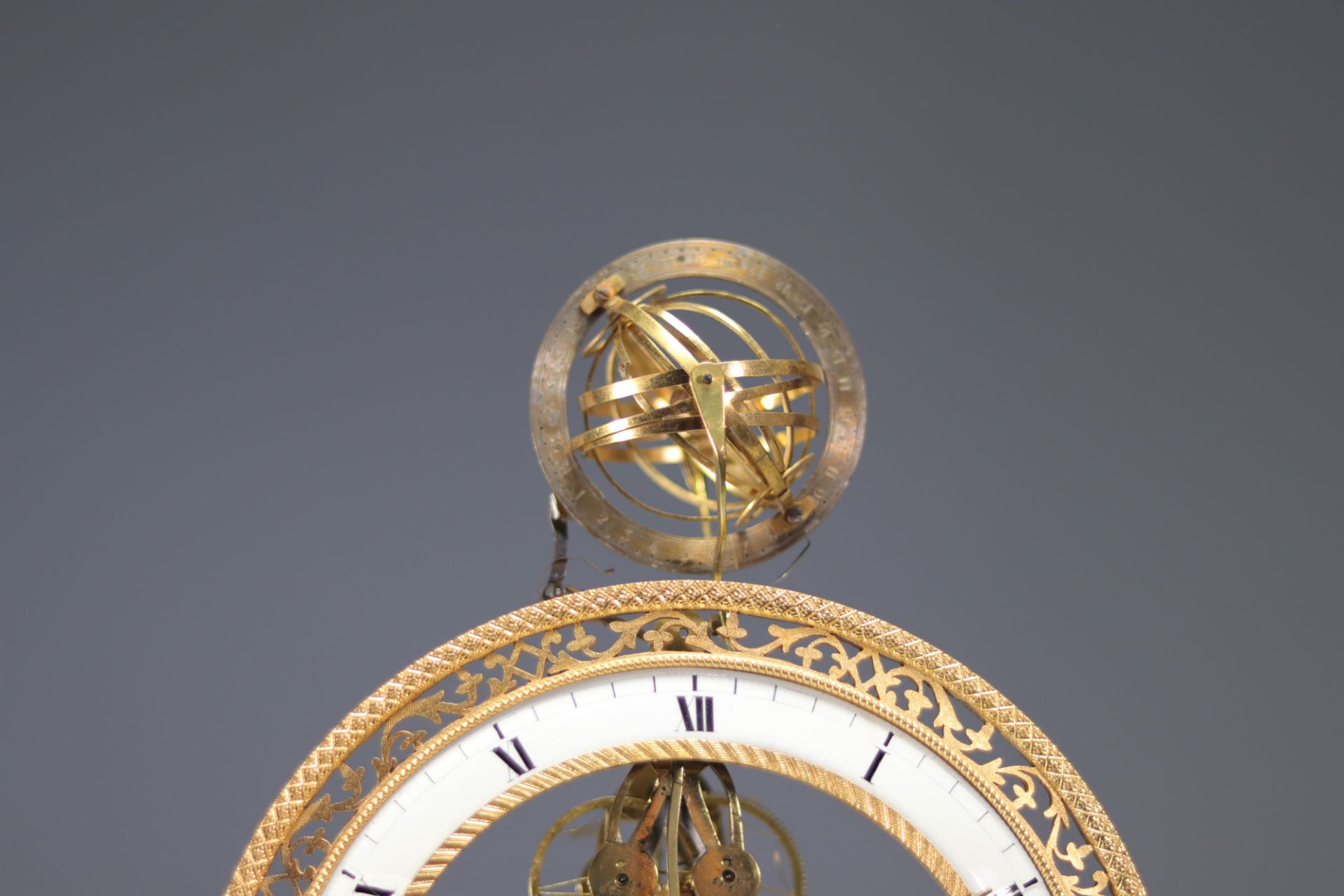 Rare skeleton clock with movement of the stars signed Aerts in Tongres - Image 6 of 8
