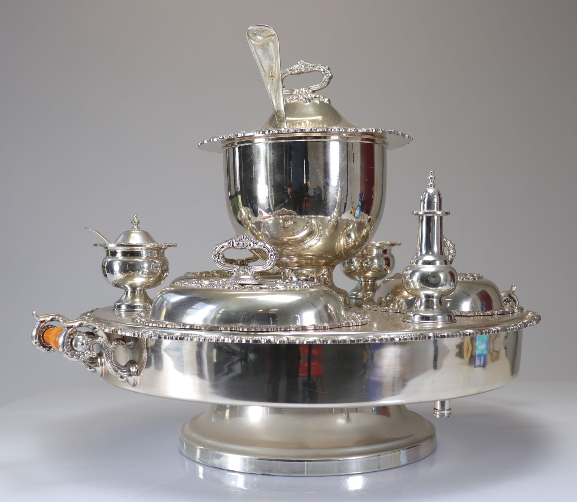 Rare table service dish warmer England circa 1900 - Image 3 of 7