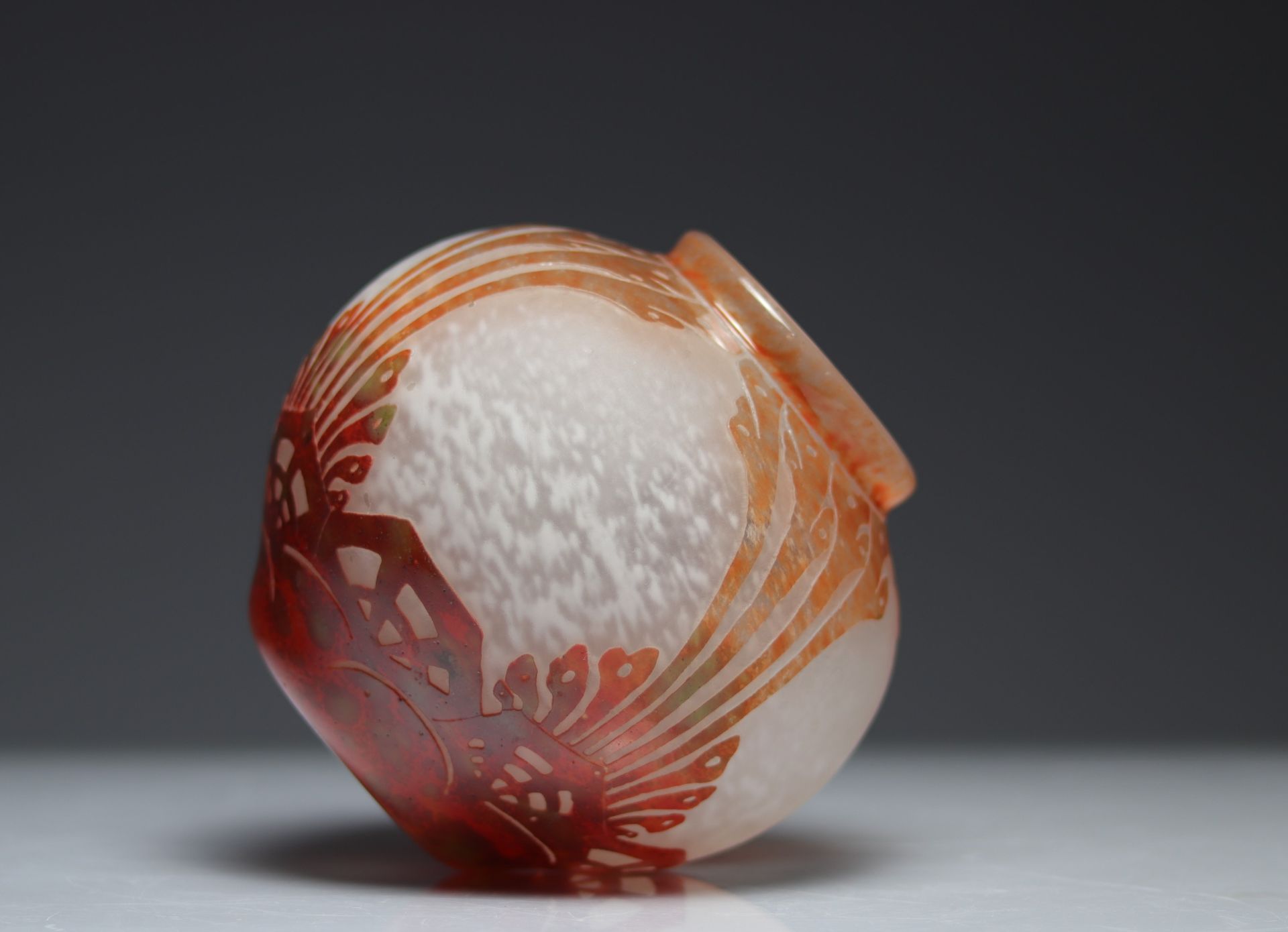 The French glass seaweed ball vase - Image 2 of 4