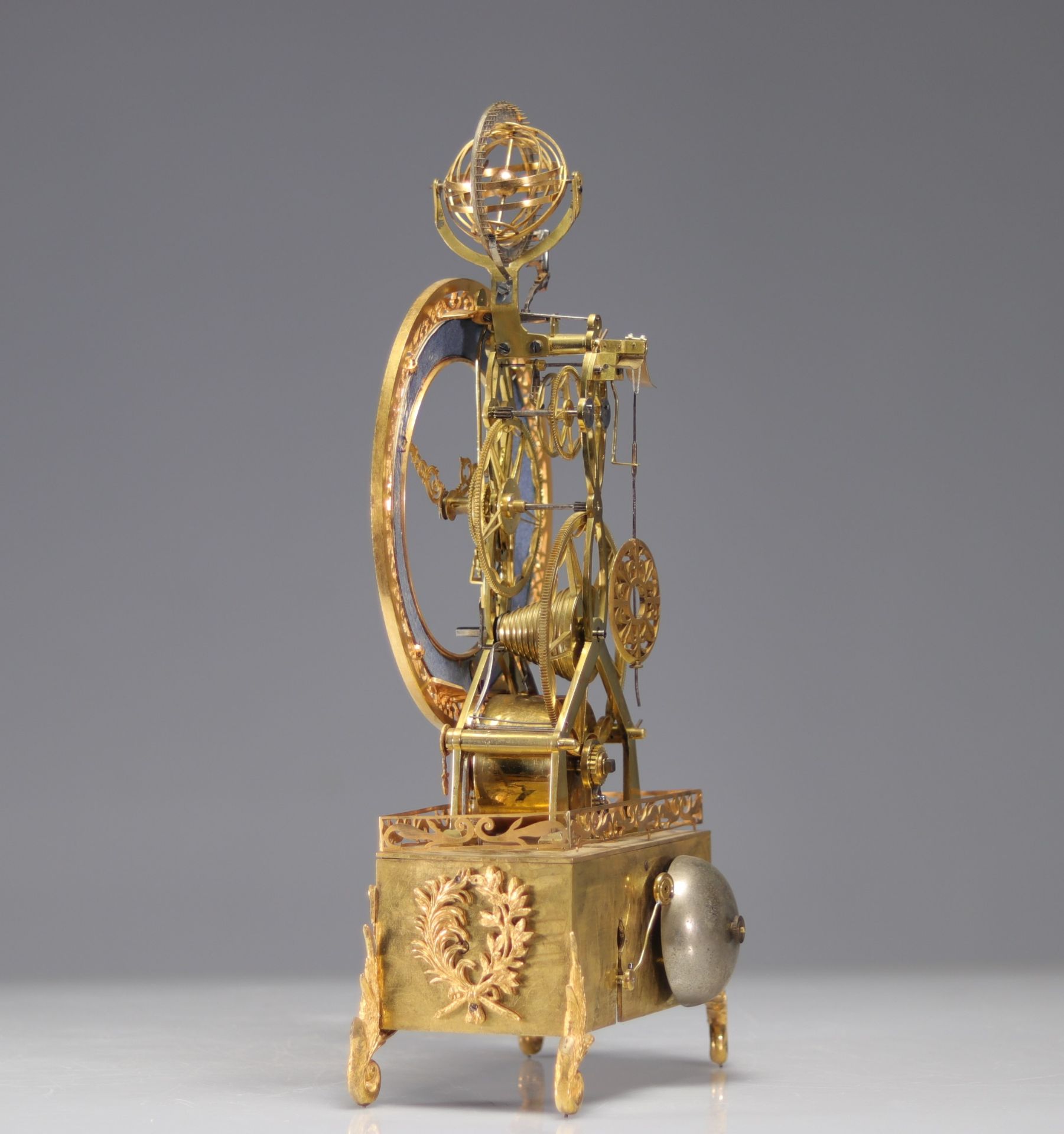 Rare skeleton clock with movement of the stars signed Aerts in Tongres - Image 4 of 8