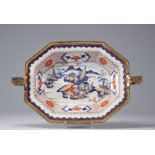 Chinese porcelain dish mounted on 18th century gilt bronze