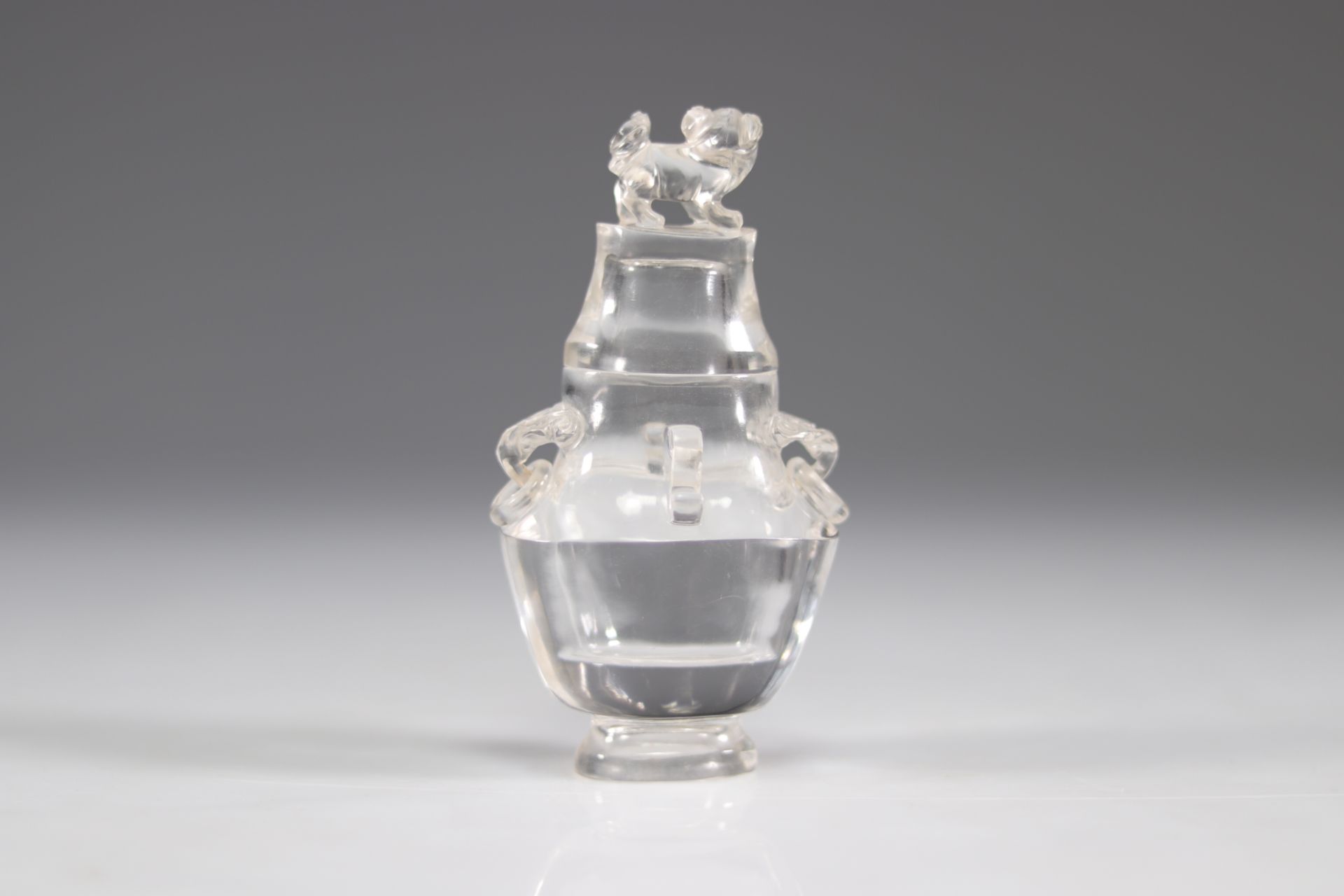 Rock crystal set of 2 Chinese sculptures - Image 9 of 9