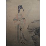 TANG Yin (1470-1523) Zheng mark of Ming dynasty "young woman"