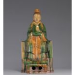 Figure in glazed sandstone Late Ming transition period 17th