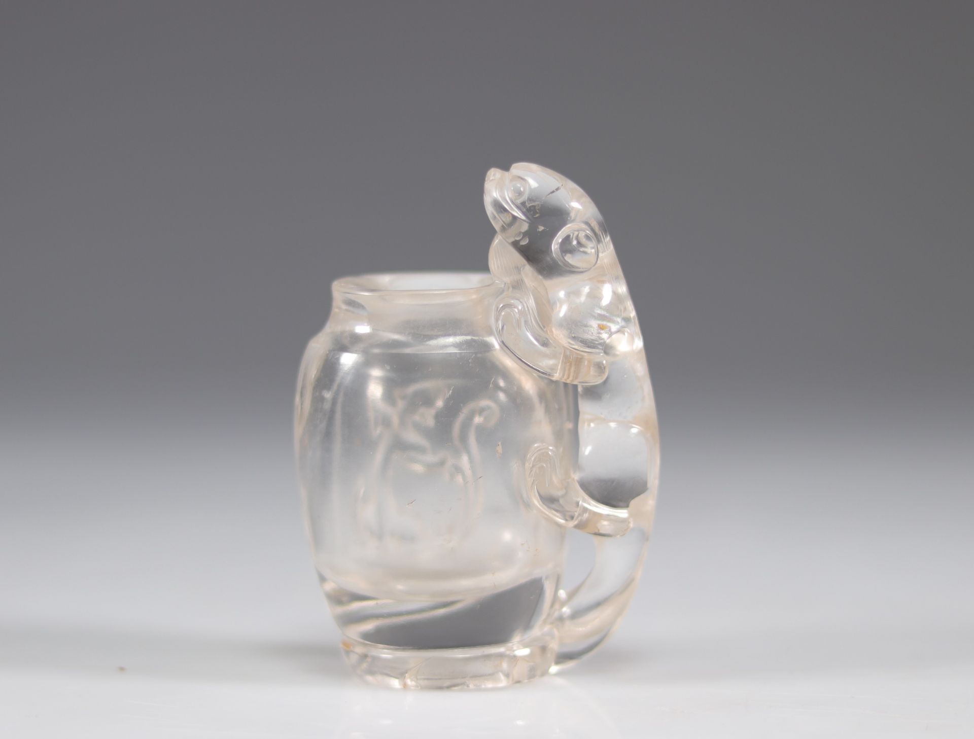 Rock crystal set of 2 Chinese sculptures - Image 5 of 9