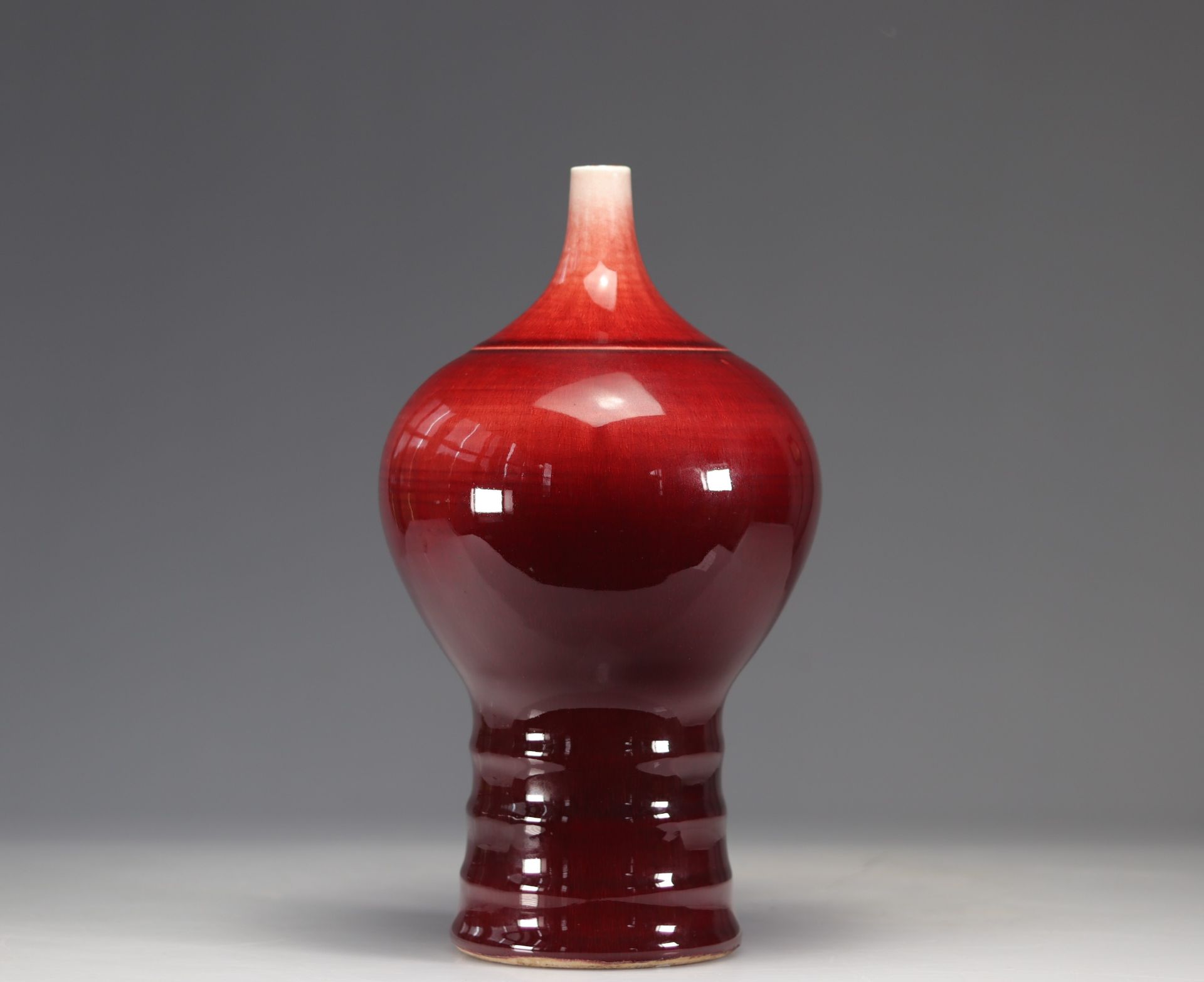 19th century Chinese oxblood porcelain vase