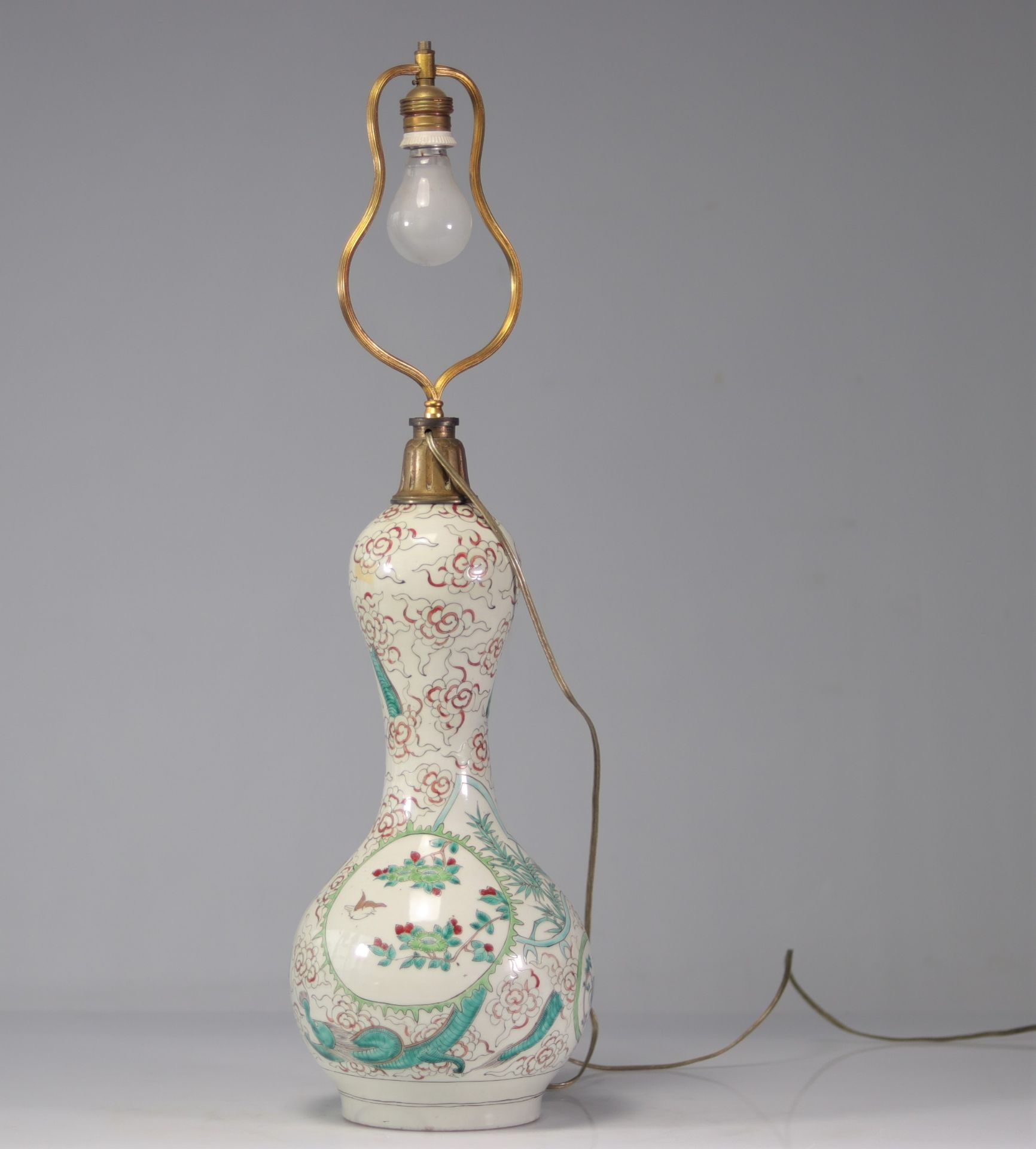 Asia porcelain lamp base - Image 2 of 5