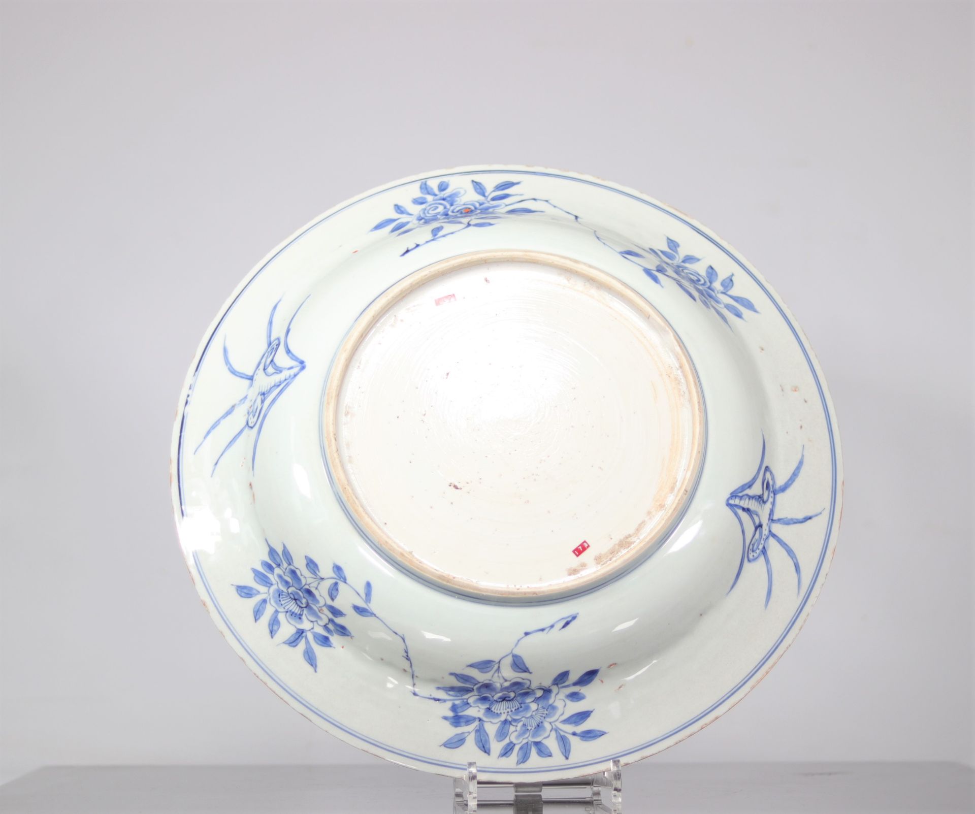 Large blue white porcelain dish 17th - Image 2 of 3