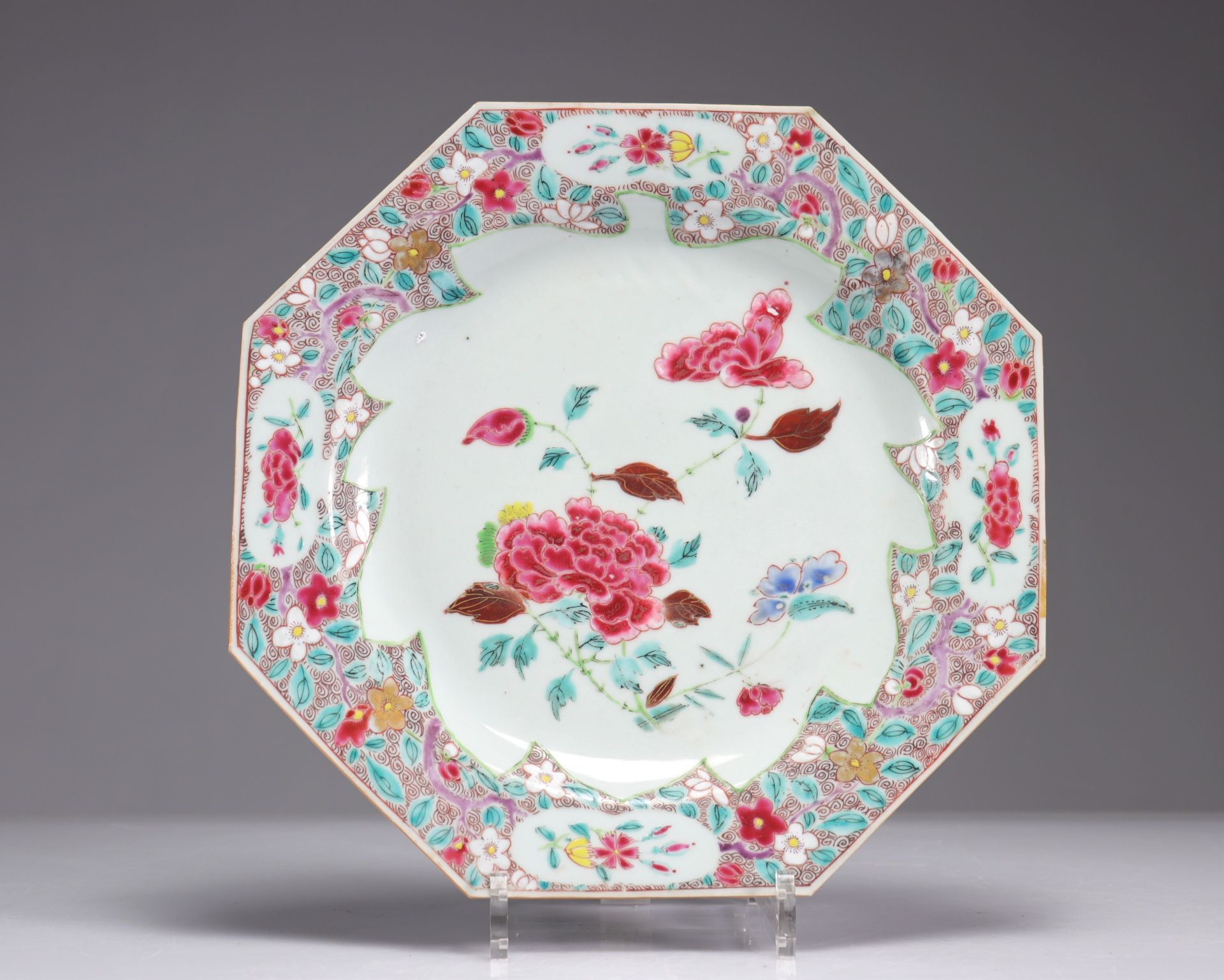 18th century famille rose porcelain plates